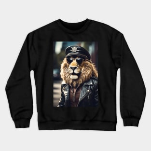 funny lion Crewneck Sweatshirt